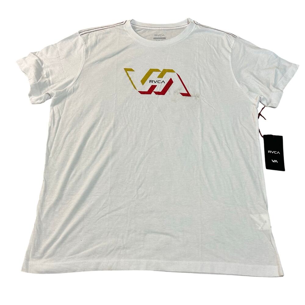 RVCA Men's Facets Short Sleeve Graphic Tee Shirt Size XL In White